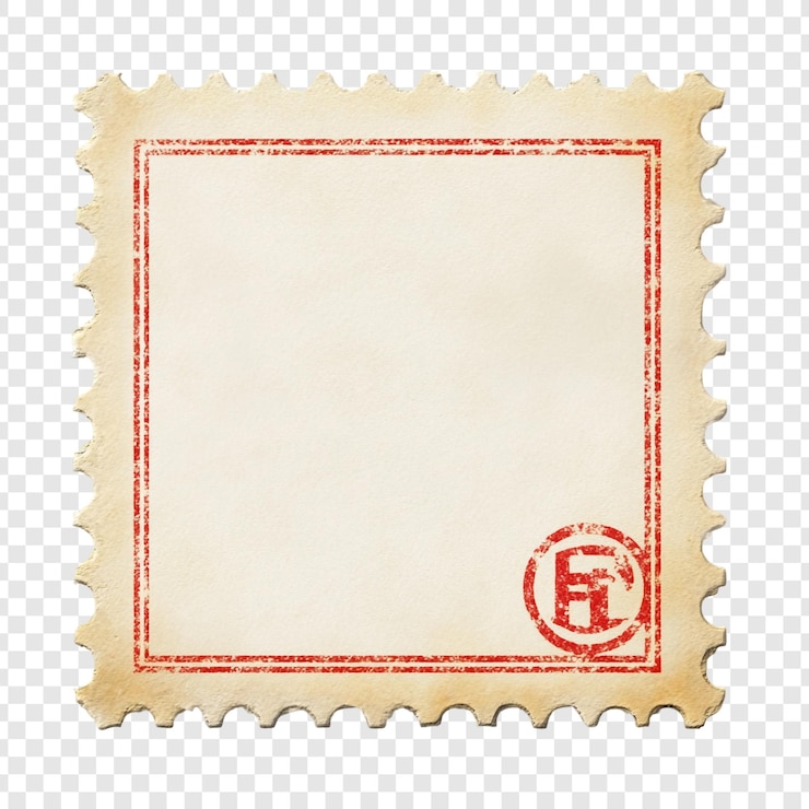 Kostenlose PSD vintage-postmarken-vorlage für design- und handwerksprojekte
