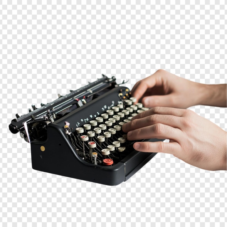 Kostenlose PSD vintage-schreibmaschine eine retro-schreiberfahrung