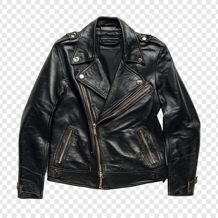 Kostenlose PSD vintage schwarze lederjacke ein klassischer stil