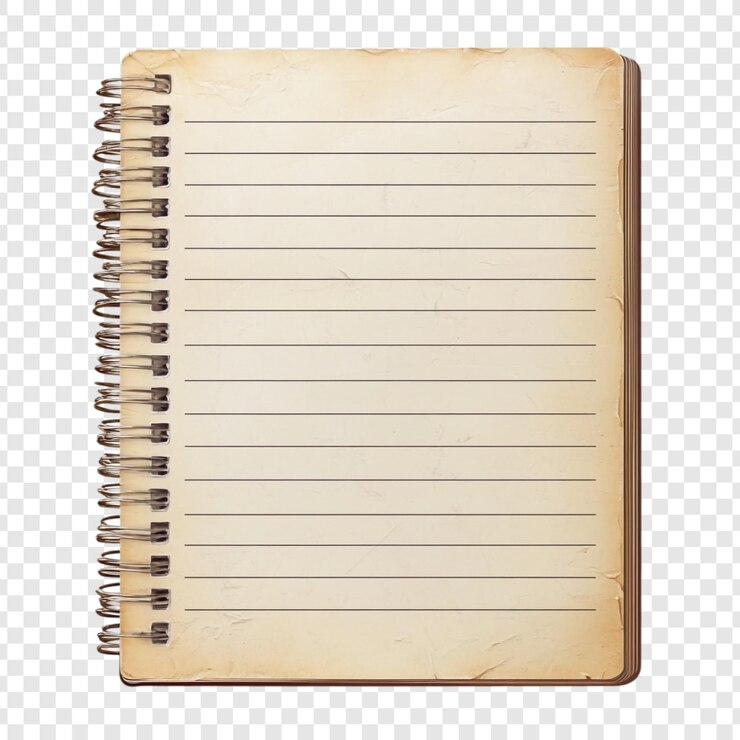Kostenlose PSD vintage spiral notebook leere seiten für ihre ideen