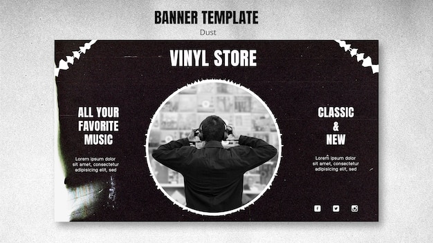 Vinyl Store Template Banner