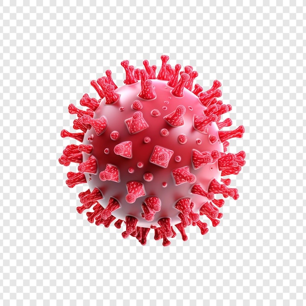 Virus auf durchsichtigem hintergrund isoliert