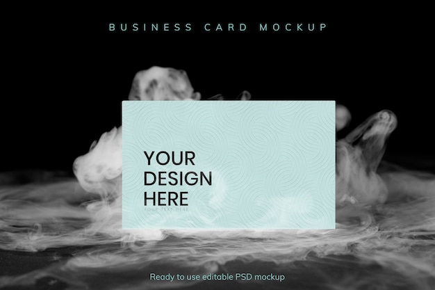 Visitenkarten-psd-modell, pastellrauch mit designbereich