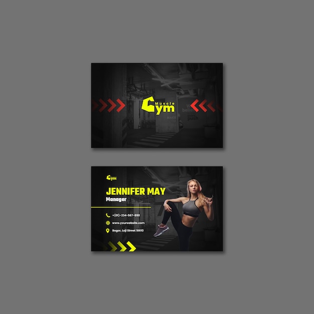 Visitenkartenvorlage für Bodybuilding-Training