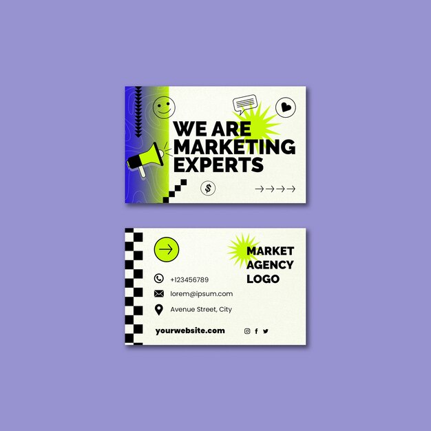 Visitenkartenvorlage für Marketingstrategie