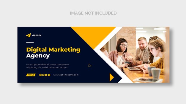 Vorlage der Titelseite für digitales Marketing auf Facebook