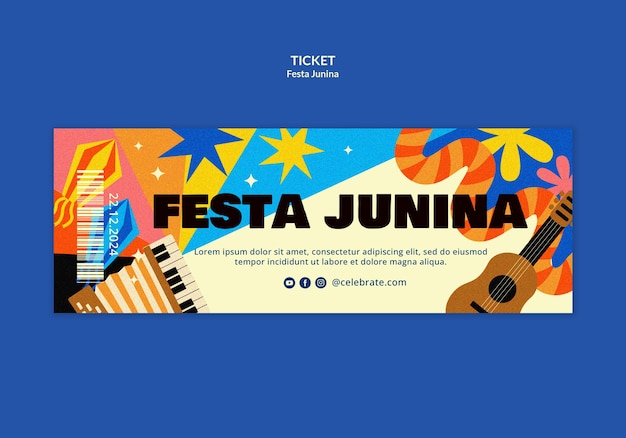 Kostenlose PSD vorlage-design für festa junina