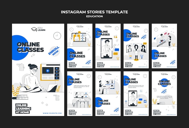 Vorlage für bildungs-instagram-geschichten