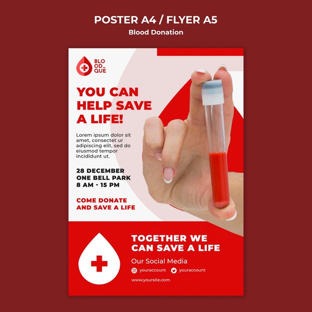 Vorlage für Blutspende-Flyer
