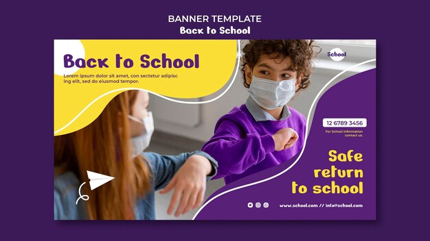 Vorlage für das Back-to-School-Banner