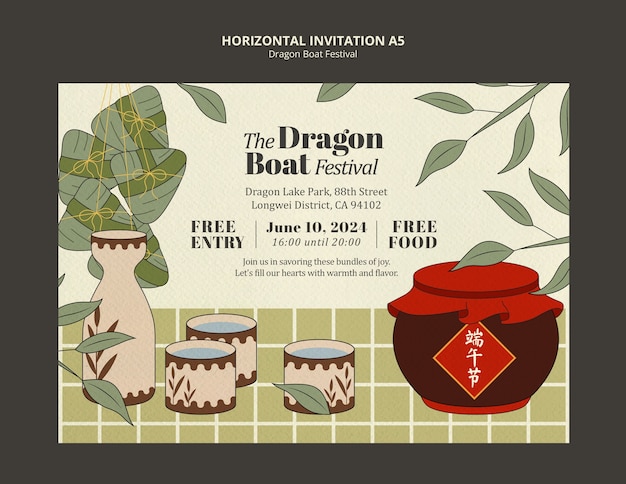 Vorlage für das Dragon Boat Festival