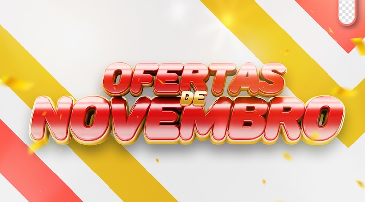 Kostenlose PSD vorlage für das logo november bietet rabatte im einzelhandel brasilien november-angebote
