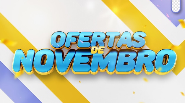 Vorlage für das Logo November bietet Rabatte im Einzelhandel Brasilien November-Angebote
