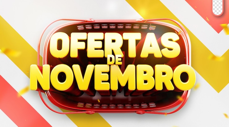 Kostenlose PSD vorlage für das logo november bietet rabatte im einzelhandel brasilien november-angebote