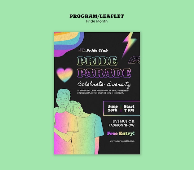 Vorlage für das pride-monat-design