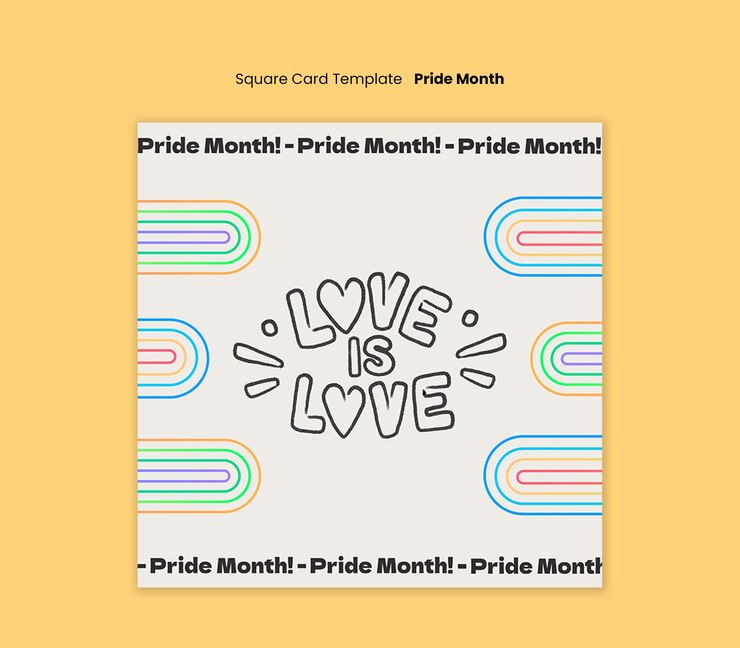 Kostenlose PSD vorlage für das pride-monat-design