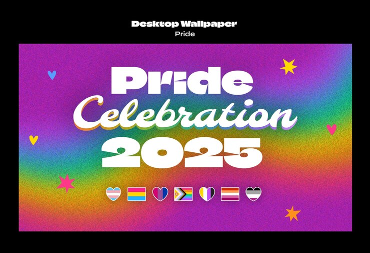 Kostenlose PSD vorlage für das pride-monat-design