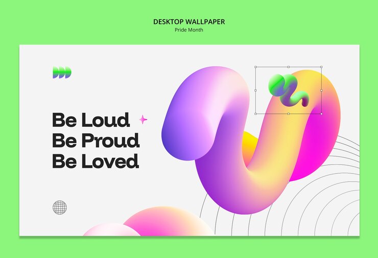 Kostenlose PSD vorlage für das pride-monat-design