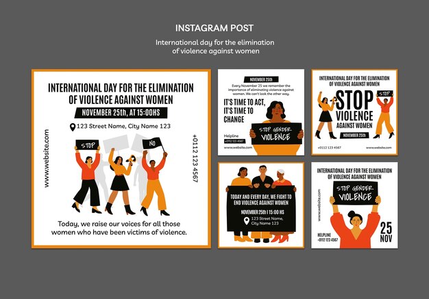 Vorlage für den Internationalen Tag für die Beseitigung der Gewalt gegen Frauen