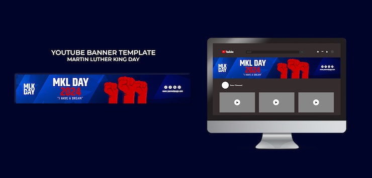 Kostenlose PSD vorlage für den martin luther king day-design