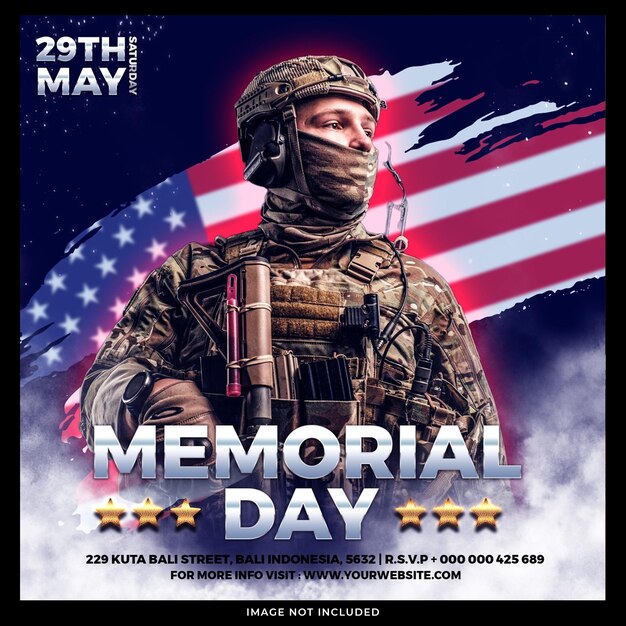 Vorlage für den Memorial Day-Post