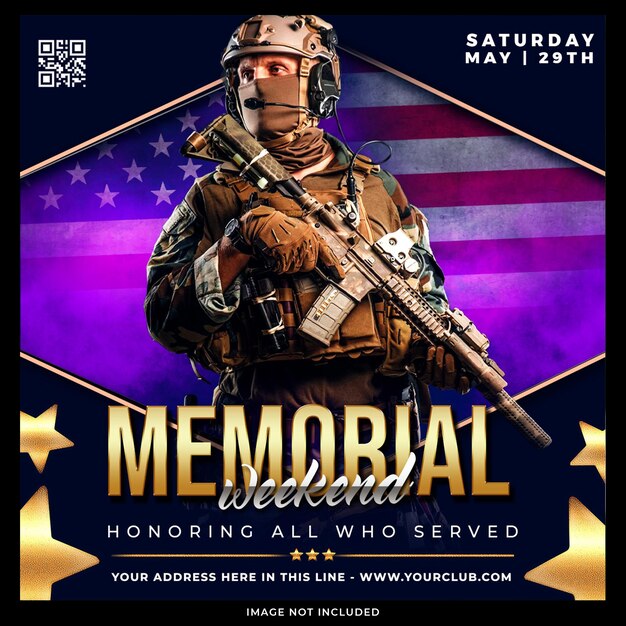 Vorlage für den Memorial Day-Post