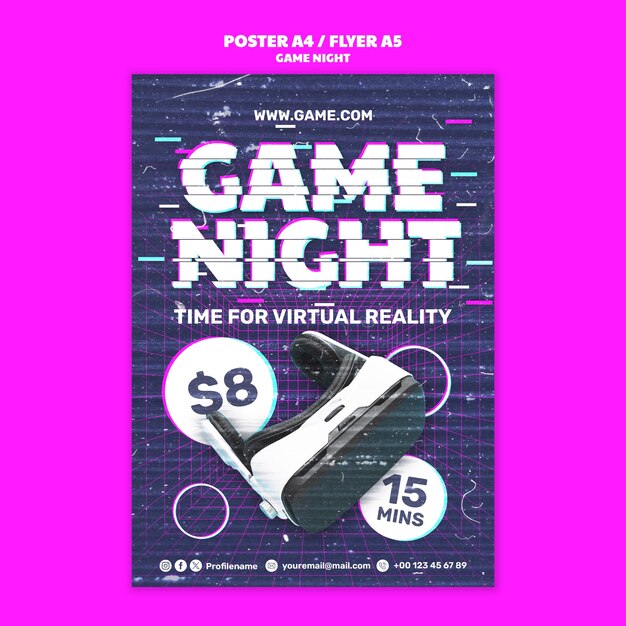 Vorlage für den Poster der Spielnacht