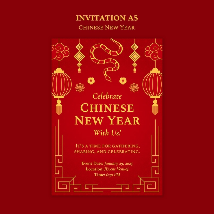 Kostenlose PSD vorlage für die feier des chinesischen neujahrs