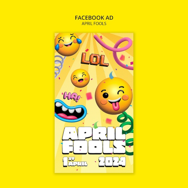 Vorlage für die Feier des ersten April auf Facebook