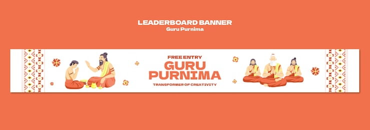 Kostenlose PSD vorlage für die feier des guru purnima
