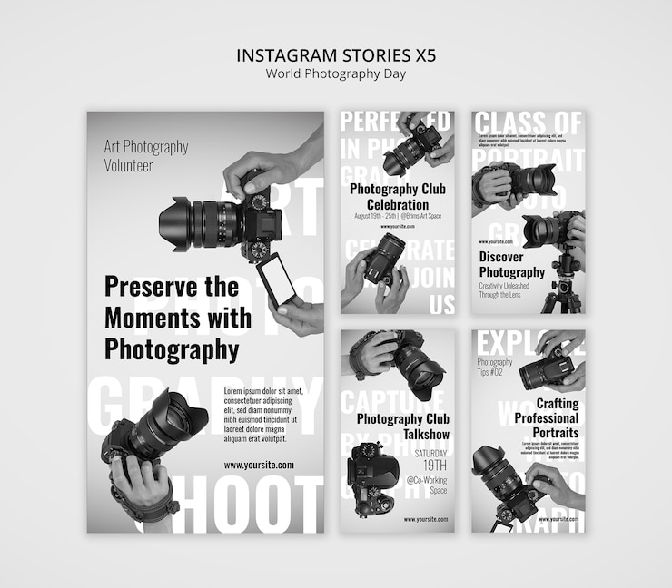 Kostenlose PSD vorlage für die feier des weltfotografie-tages