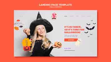 Kostenlose PSD vorlage für die halloween-landingpage