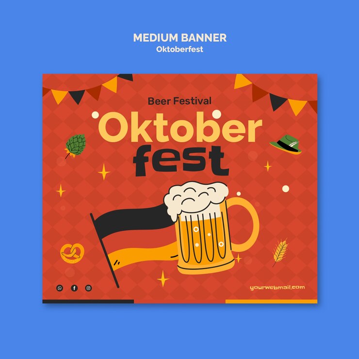 Kostenlose PSD vorlage für die oktoberfest-feier