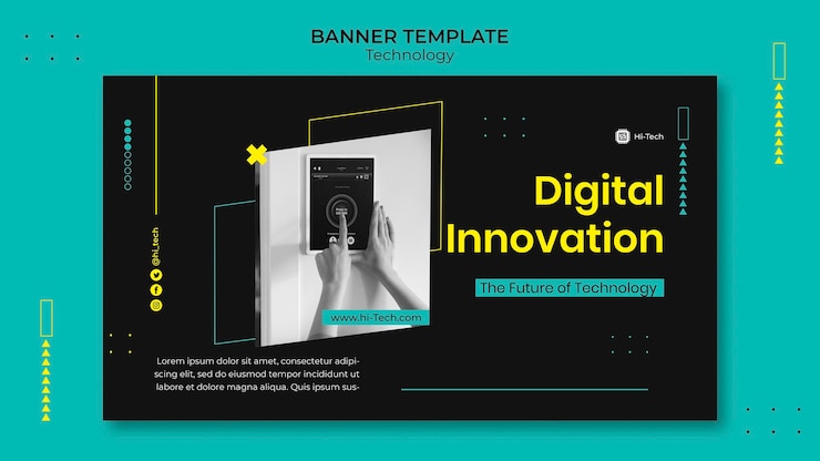 Kostenlose PSD vorlage für digitale innovationsbanner