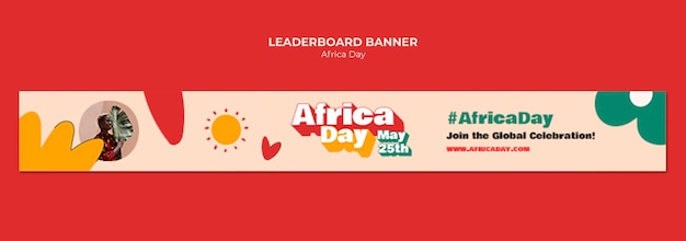 Kostenlose PSD vorlage für ein banner zur feier des tages afrikas