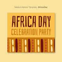 Kostenlose PSD vorlage für ein banner zur feier des tages afrikas