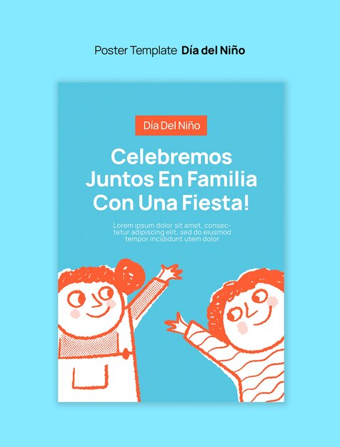 Vorlage für ein Dia del Nino-Poster