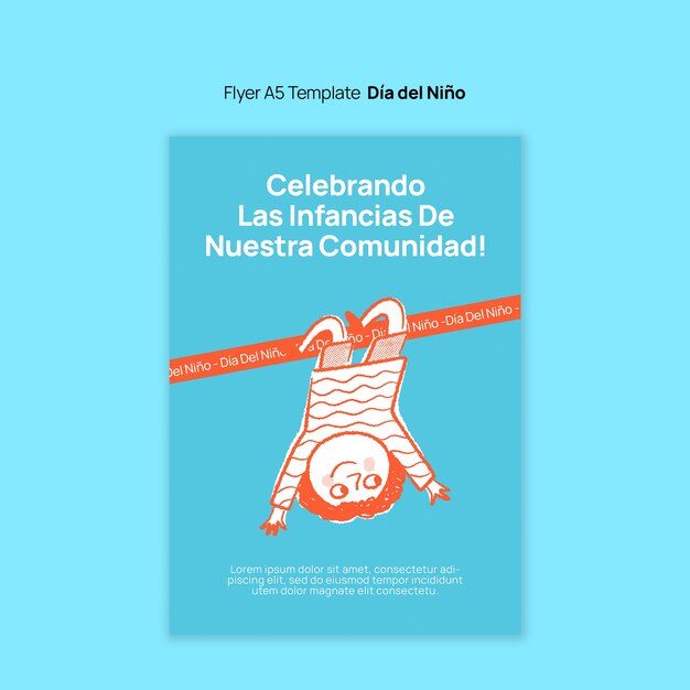 Vorlage für ein Dia del Nino-Poster