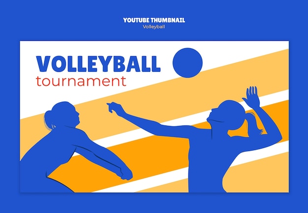 Vorlage für ein flaches Volleyball-Spiel