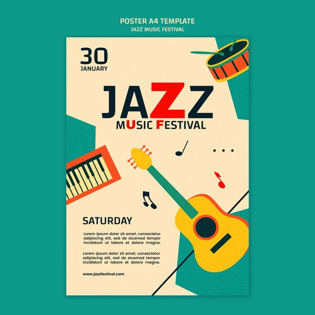 Vorlage für ein Jazz-Musikfestival.
