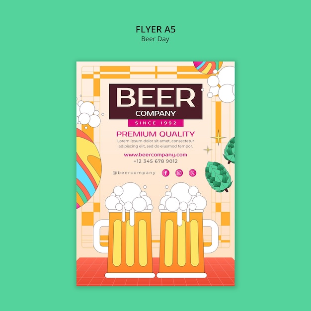 Vorlage für ein Plakat zur Feier des Biertages