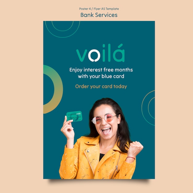 Vorlage für ein Poster für Bankdienstleistungen