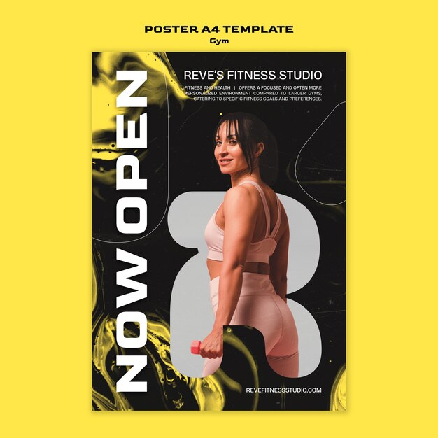 Vorlage für ein Trainingsplakat für das Fitnessstudio