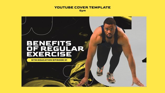 Vorlage für ein YouTube-Cover zum Thema Fitnesstraining