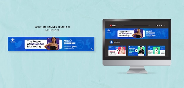 Vorlage für eine flache Influencer-Design