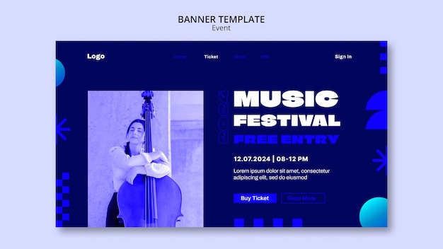 Vorlage für eine flache Musikveranstaltung