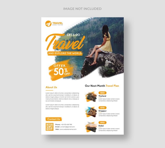 Vorlage für einen Reise-Tour-Flyer