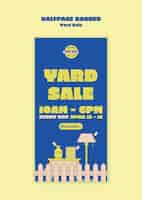 Kostenlose PSD vorlage für einen yard-sale-banner