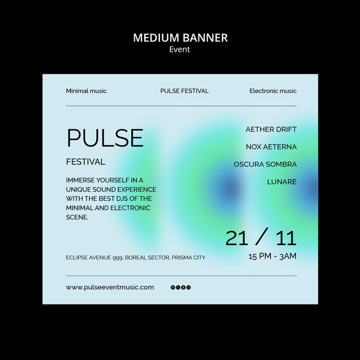 Kostenlose PSD vorlage für elektronische musikveranstaltungen