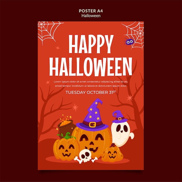 Kostenlose PSD vorlage für halloween-poster